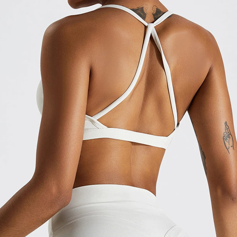 Women’s Scrunch Sports Gym Back Cross Top Bra