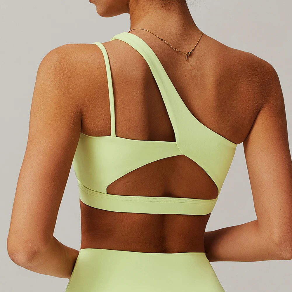 Women’s One Shoulder High Support Sports Bra
