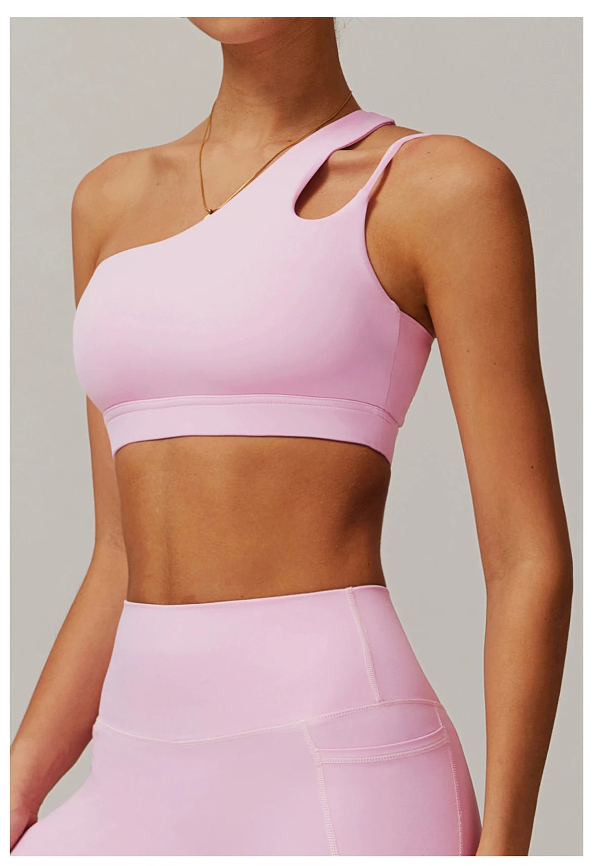 Women’s One Shoulder High Support Sports Bra