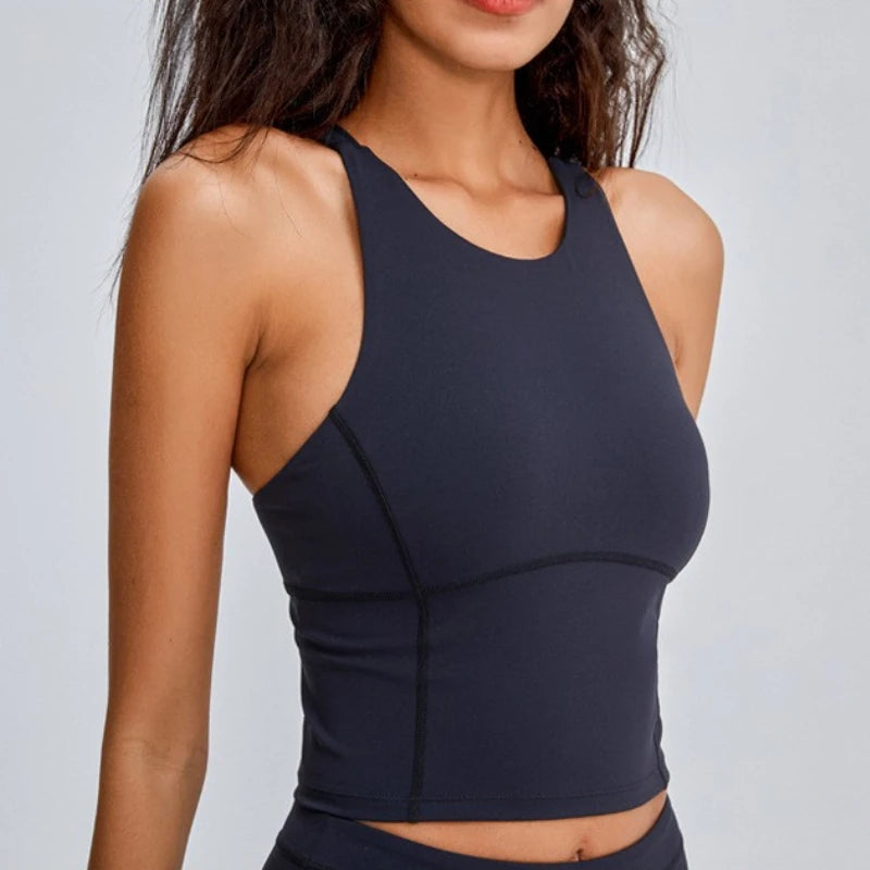 Women's Comfy Cross Back Push-Up Shock Proof Sports Bra